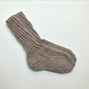 NWOT Taupe wool blend hand knit socks US women's size 6.5 - 9